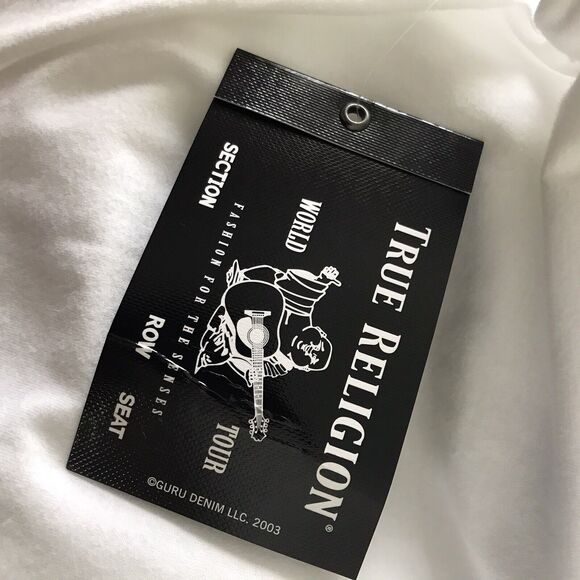 True Religion Mens Descending Arch Short Sleeve Tee White Size Large $59 - Picture 6 of 6